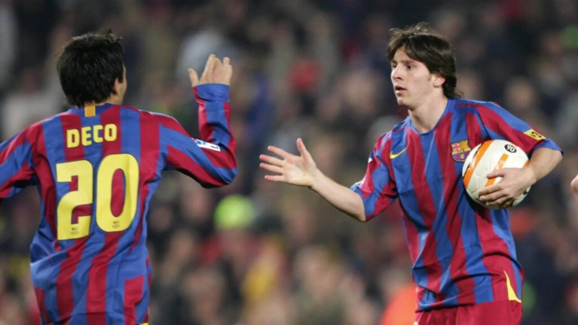 Deco e Messi al barcellona